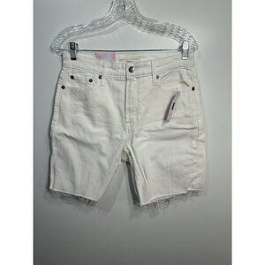 new york laundry denim womens white jean shorts size 7